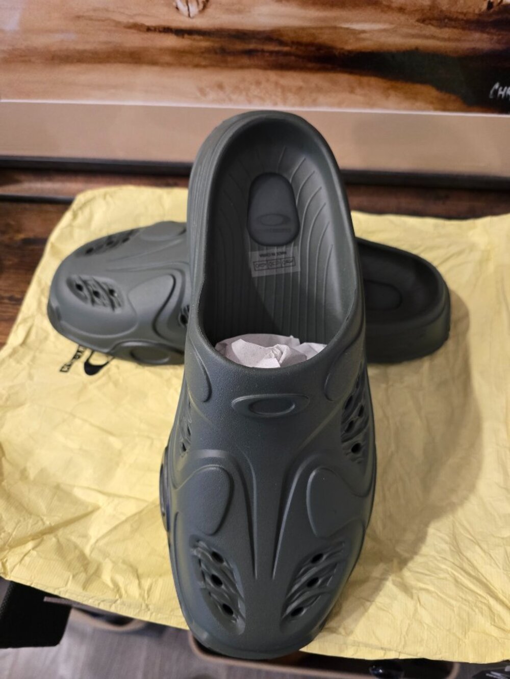 Brain Dead x Oakley Factory Team Paguro Slide Mule Military Green Men's Sz 11 US
